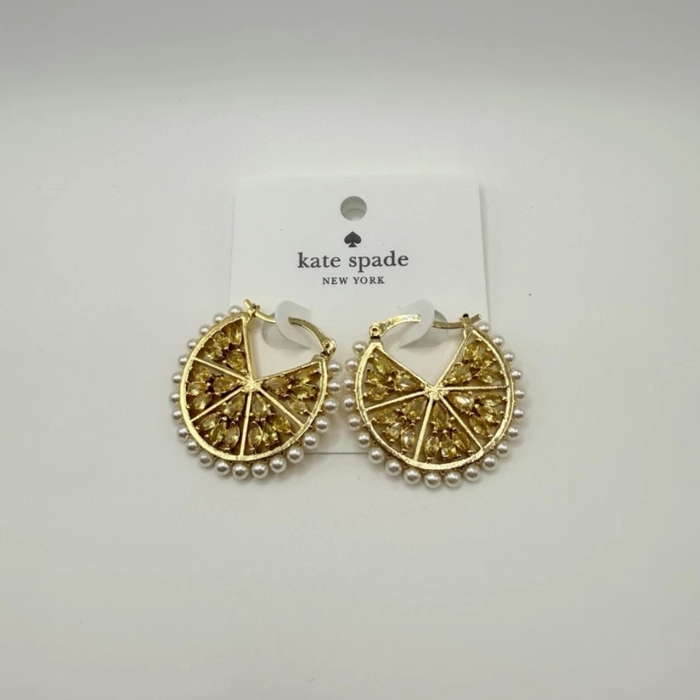 NWT Kate Spade♠️ Fresh Squeeze Hoops - Picture 5 of 5